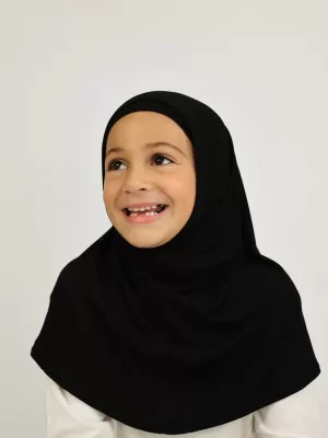 GIRLS SHORT BURKHA - BLACK