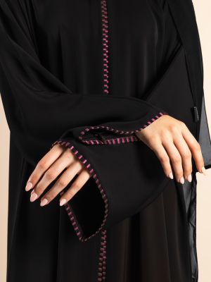 BEDOON ESSM LINE EMB - MAROON