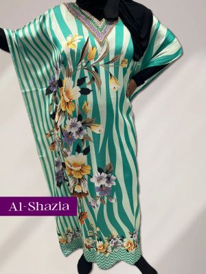 SATIN BUTTERFLY KAFTAN - SAGE