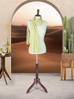 RIBBED STRETCH SCARF - LIGHT GOLD