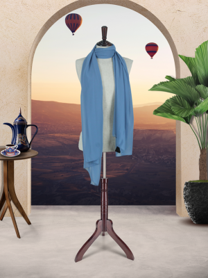 TURKISH CHIFFON SCARVES - JEANS BLUE