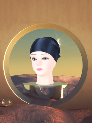 FIRDEVS SATIN SCARF UNDERCAPS - DARK NAVY