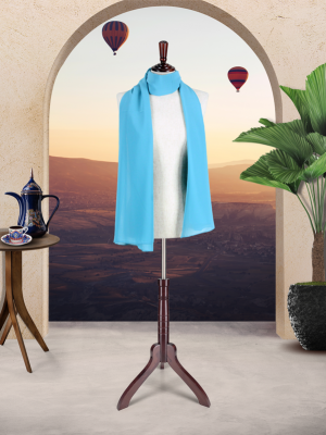 TURKISH CHIFFON SCARVES - AQUA