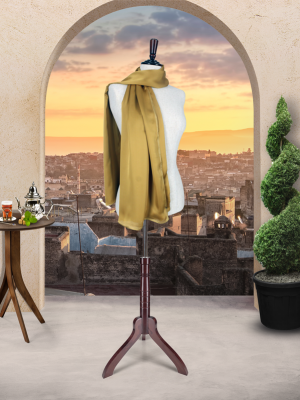 TURKISH SATIN SILK SCARVES - LIQUID GOLD