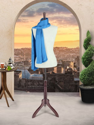 TURKISH SATIN SILK SCARVES - SAPPHIRE