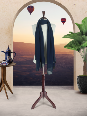 TURKISH CHIFFON SCARVES - NAVY