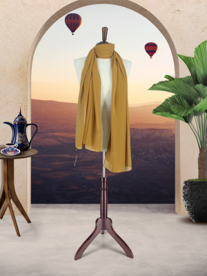 TURKISH CHIFFON SCARVES - GOLD MUSTARD
