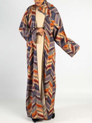 COTTON ABAYA SET - AZTEC ORANGE