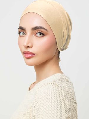 TURKISH SCARF UNDERCAP - BUTTERCREAM