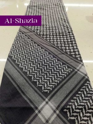 MEN'S KEFFIYAH SCARF - CHARCOAL/GREY