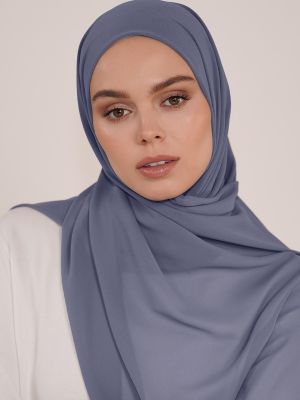 STRETCH CHIFFON - DENIM