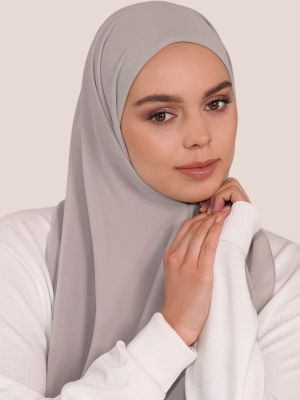 STRETCH CHIFFON - DOVE GREY