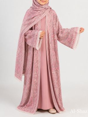 GIRLS PASHMINA THROW -  DAISY PINK