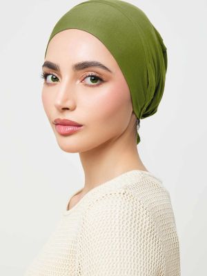 TURKISH SCARF UNDERCAP - MOSS GREEN