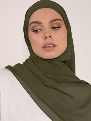 STRETCH CHIFFON - MOSS