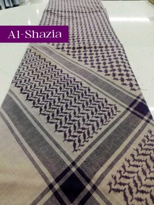 MEN'S KEFFIYAH SCARF - PURPLE/MOCHA