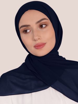 STRETCH CHIFFON - DARK NAVY