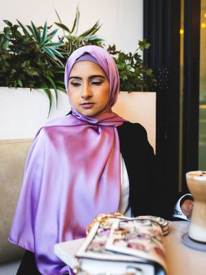 LILAC SATIN SILK