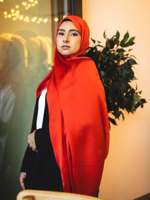 TURKISH SATIN SILK - CRIMSON RED
