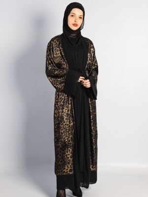 ANIMAL PRINT THROW - BLACK/GOLD