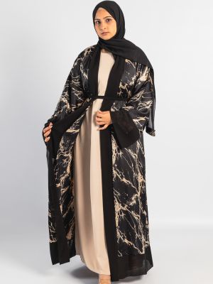 BLACK & GOLD MARBLE THROW