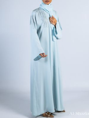 CLOVER SHOULDER HANDWORK - AQUA