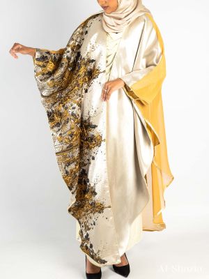 YELLOW GOLD BROCADE DRESS