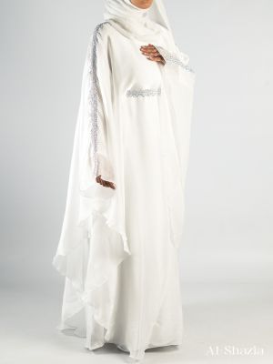 WHITE FLOWER ABAYA