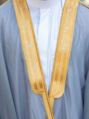 BOYS BISHT - LIGHT GREY