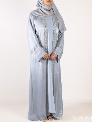 SAFA ABAYA SET - SILVER