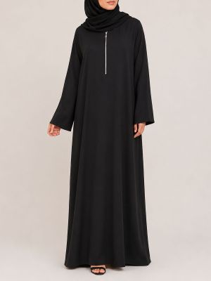 SILVER ZIP ABAYA