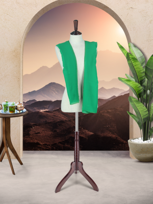DUPATTA CHIFFON SCARVES WITH DIAMANTE BORDERS - FOREST GREEN