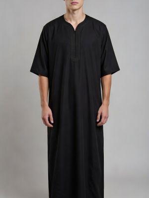 MOROCCAN THOBE - BLACK/BLACK