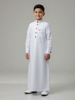 RESALAH BOYS - WHITE/GOLD BUTTONS