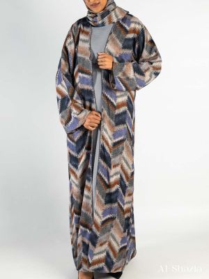COTTON ABAYA SET - AZTEC DENIM