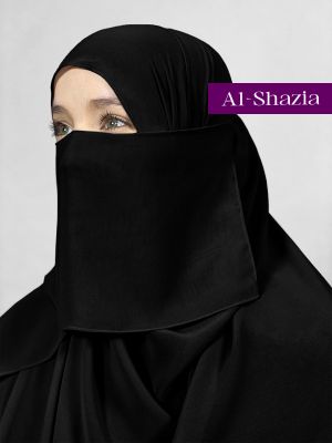 HALF PARDAH - BLACK