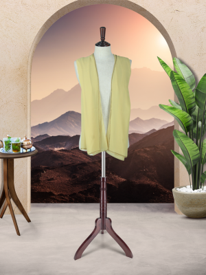 DUPATTA CHIFFON SCARVES WITH DIAMANTE BORDERS - YELLOW GOLD