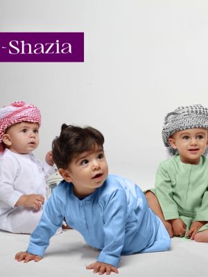 SHINY KANDURA ROMPER - BABY BLUE