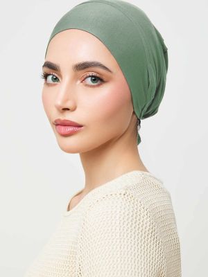 TURKISH SCARF UNDERCAP - SAGE GREEN
