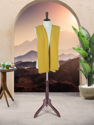 DUPATTA CHIFFON SCARVES WITH DIAMANTE BORDERS - MUSTARD