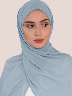 STRETCH CHIFFON - BABY BLUE