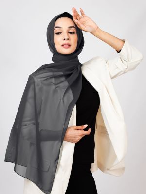 SHARQIAA CHIFFON - CHARCOAL